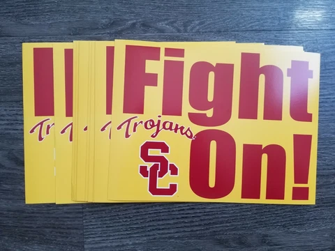 LOT OF (5) USC TROJANS FOOTBALL FIGHT ON POSTERS Cover
