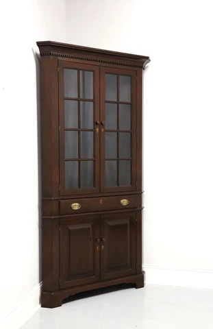 BENBOW'S Solid Mahogany Chippendale Large Scale Corner Cupboard / Cabinet Cover