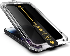 2x iPhone 13 14 Pro Max/Plus Panzerfolie Echtglas Klar/Privacy +Anbringhilfe - Bild 1 von 23