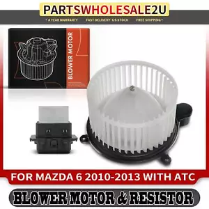 New Front Side HVAC Heater Blower Motor and Resistor Kit for Mazda 6 2010-2013 - Picture 1 of 9