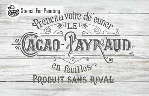 Plantilla de etiqueta francesa Dizzy Duck Shabby Chic cacao Payraud para muebles de pared - Imagen 1 de 3