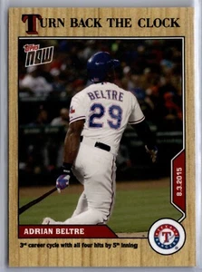 2020 Topps Now Turn Back the Clock #126 Adrian Beltre Texas Rangers - Picture 1 of 2