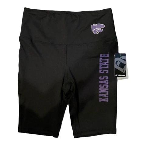 Kansas State Wildcats Colosseum Womens Shorts Black Stretch Athletics Logo S New Cover