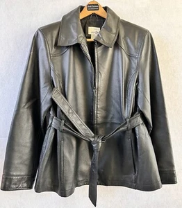 Leather Jacket Black Sz Petite XL Women’s Moto City - Picture 1 of 3