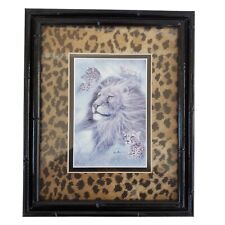 Ruanne Manning Big Cats Regal Safari Print Wood Framed Matted 9 3/8" x 11 3/8"