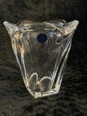Jarrón Vintage Royal Copenhagen Cristal Plomo Transparente Pegatina Original EXCELENTE Foto 1 de 4