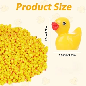 50Pcs Mini Yellow Ducks Funny Cute Collection Resin Arts & Crafts - Picture 1 of 3