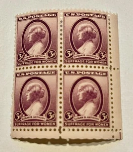 U.S. Scott # 784 - 4er Block - Susan B. Anthony - postfrisch - 1936 Corner Selvage - Bild 1 von 2