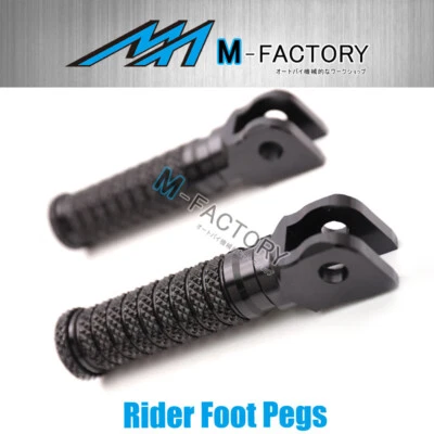 Clavijas delanteras negras M-Grip Rider para Aprilia RSV4 09-17 16 15 14 13 12 11 10 Foto 1 de 4