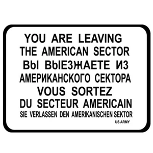 Wandtattoo American Sektor  Aufkleber Berlin Mauer DDR USA Sektor - Bild 1 von 1