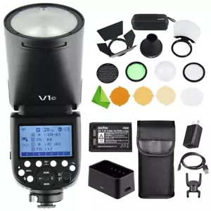 Godox V1C TTL 1/8000s HSS Speedlite Flash for Canon + AK-R1 Accessory Kit - Picture 1 of 8