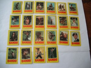1985 TOPPS RAMBO FIRST BLOOD PART II COMPLETE TRADING CARD STICKER SET