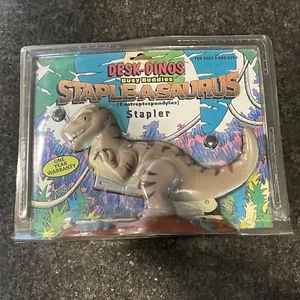 Desk-Dino Staple-A-Saurus Stapler, Busy Buddies, 1995 Vintage NOS T-Rex Dinos🔥 - Picture 1 of 23