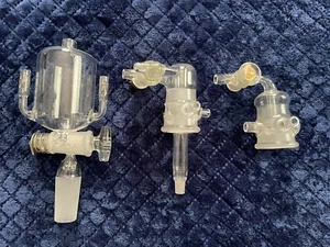 Menge 3 ECK & Krebs Pyrex Glas Reaktion Tops für Gaswaschmaschinen. Vintage. Selten. - Bild 1 von 12