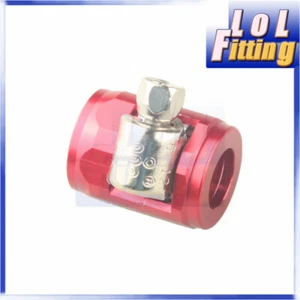 US SHIP -5AN 5AN AN5 Aluminum HEX Finishers Fuel Hose Line Clamp Adapter Red - Foto 1 di 6