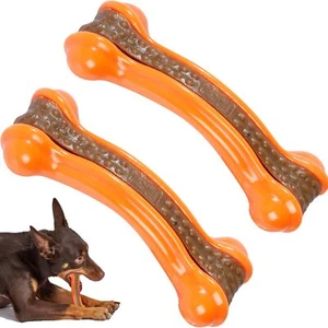 Dog Bones Chew Toys for Aggressive Chewers Large Breed, 2 Pack Real Beef Flav... - Picture 1 of 5