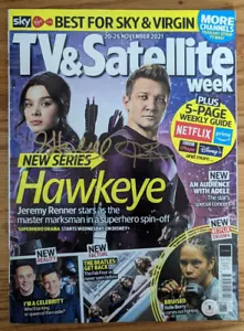 REVISTA DE SEMANA DE TELEVISIÓN Y SATÉLITE HAWKEYE JEREMY RENNER HAILEE STEINFELD FIRMADA - Imagen 1 de 4