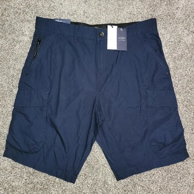 Pantalones Cortos Carga PD&C Para Hombres 36 10"" Entrepierna Azul Marino Rendimiento Táctico Senderismo Foto 1 de 4