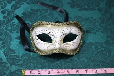 Halloween Women Venetian Metallic Fantasy Masquerade Mask Solid & Well made 6.5" - Image 1 of 2