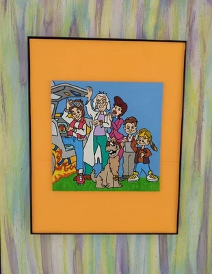 Назад в будущее мультсериал 8 x 8 плоский холст картина - Изображение 1 из 4