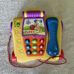 Teléfono de juguete Fisher-Price amarillo púrpura - Imagen 1 de 15