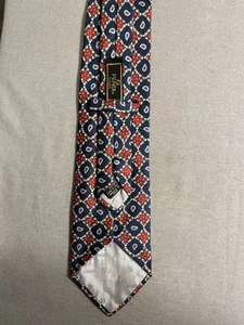 Fendi Vintage Silk Tie Cravatte Abstract Design Medallion Handmade In Italy - Picture 1 of 3