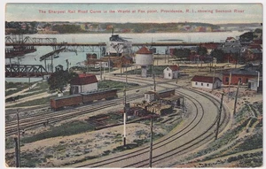 RHODE ISLAND PROVIDENCE WORLD'S SHARPEST RAIL CURVE POSTED 1910 TO NELLIE KEANEY - Picture 1 of 2