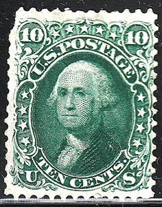 #68 US 10 CT GREEN WASHINGTON - GEBRAUCHT - N/G - FEIN - SEHR GUTER ZUSTAND - Bild 1 von 1