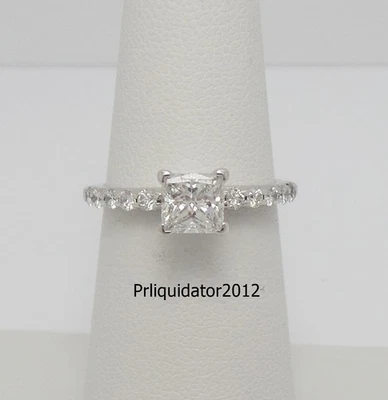 1CT Natural Diamond Solitaire Engagement Wedding Bridal Ring 18K White Gold - Image 1 of 4