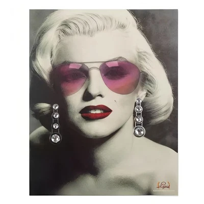 Gafas de sol Marilyn Monroe arte de pared de lona LED Foto 1 de 3