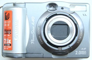 Canon PowerShot A40 Digital Camera Silver 2MP 3x Zoom - Picture 1 of 14
