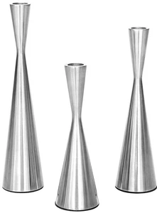Taper Candlestick Holders Metal Candle Holders Set of 3 Table Decorative Cand... - Picture 1 of 7