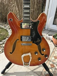 E-Gitarre Hagstrom Viking Deluxe Amber Burst inkl. Originalkoffer - Style ES335 - Bild 1 von 24