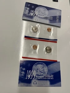 1999-P&D Susan B Anthony Dollar Stempelglanz Kursmünzensatz U.S. Mint OGP NO RESERVE! - Bild 1 von 7