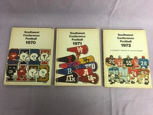 SOUTHWEST CONFERENCE FOOTBALL 1970, 1971, 1972, HC/djs, Complete Season Results - Bild 1 von 4