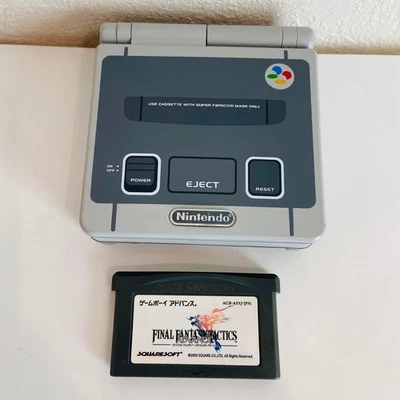 Nintendo Game Boy Advance SP Console Super Famicom Design Gray & FF Tactics - Image 1 of 4