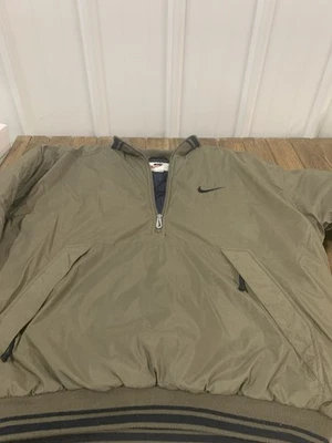 Vintage Nike Jordan Jacket Men Large Beige 1/4 Zip Flight Jumpman Basketball - Image 1 of 4