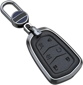  Cubierta de llavero de 6 botones apta para Cadillac Escalade 2015-2020 control remoto inteligente negro - Imagen 1 de 7