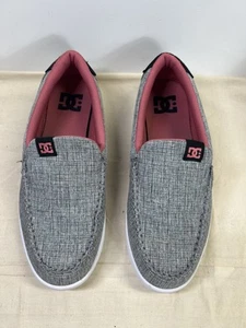 Womens DC Villain 2 Gray Chambray Casual Slip On Comfort Loafers Shoes Size 11 - Picture 1 of 7
