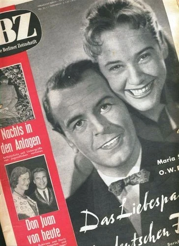 IBZ Illustrierte Berliner Zeitschrift 1953 Maria Schell & OW Fischer Titelreport - Image 1 of 1