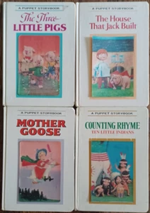 Vintage Lot of 4 "A Puppet Storybook" Bedtime Stories Hardcover Picture Books - Picture 1 of 5