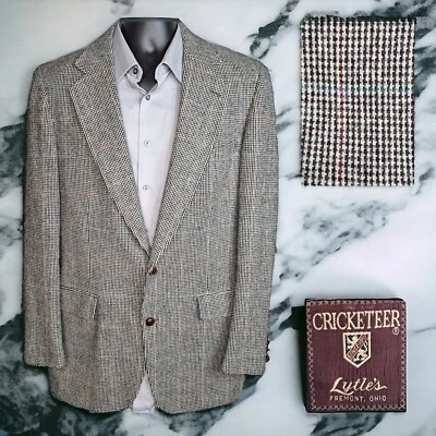 Cricketeer Jacket Blazer Mens 42L Multicolor Windowpane Check Tweed - Image 1 of 4