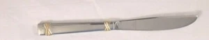 Reed & Barton Fanfare Gold 18/8 Stainless Steel Dinner Knife 9 1/8" - Picture 1 of 1