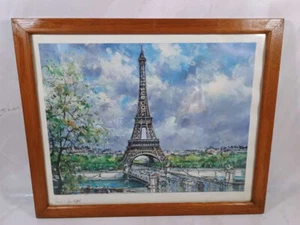Wooden Picture Frame - 17" x 14" - Eiffel Tower - Picture 1 of 8