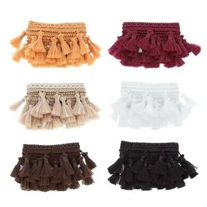 Tassel Fringe Edging Trim Sewing Crafts Curtains Cushions Furnishings 55 mm Wide - Picture 1 of 7