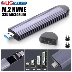 Neu Externes Gehäuse Festplattengehäuse Konverter M.2 NGFF / NVMe SSD auf USB 3.0 - Bild 1 von 12