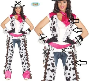 Damas Rodeo Vaquera Elegante Vestido Disfraz Mujer Vaca Niña Libro Historia Conjunto fg - Imagen 1 de 6