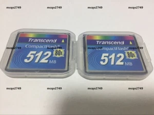 2PCS transcend 512mb 80X compactflash CF memory card - Picture 1 of 2