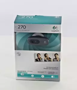 Nuevo (Caja Abierta) Logitech C270 720p HD USB Cámara Web Videollamada Skype Zoom - Imagen 1 de 6