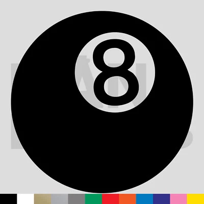 MANA DECALS 8 Ball Vinyl Die Cut Decal Sticker - Eight Pool Billiards Magic